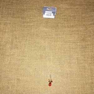 New on tag gold necklace crystals glass cz accent